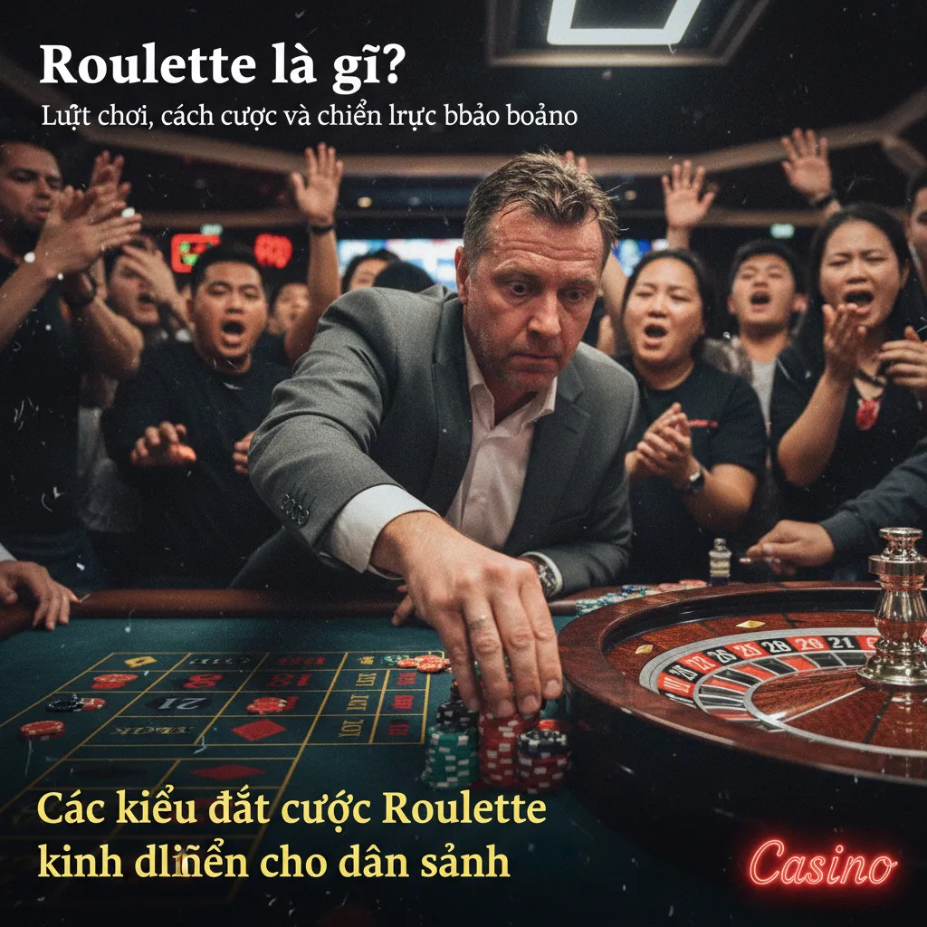 Bàn cược Roulette với các khu vực cược trong và cược ngoài